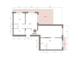 Продается 2-комнатная квартира ЖК Европейский берег, дом 46, 106.81  м&sup2;, 17300000 рублей