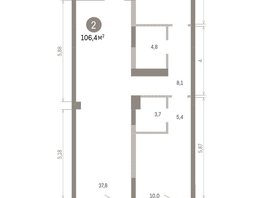 Продается 2-комнатная квартира ЖК Европейский берег, дом 46, 106.44  м&sup2;, 16870000 рублей
