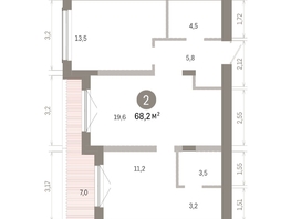 Продается 2-комнатная квартира ЖК Европейский берег, дом 46, 68.23  м&sup2;, 12100000 рублей