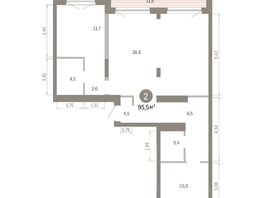 Продается 2-комнатная квартира ЖК Европейский берег, дом 46, 95.53  м&sup2;, 14960000 рублей