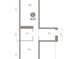 Продается 1-комнатная квартира ЖК Европейский берег, дом 46, 49.91  м&sup2;, 10630000 рублей