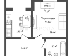 Продается 2-комнатная квартира Ольги Жилиной ул, 54  м&sup2;, 10300000 рублей