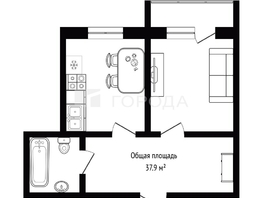 Продается 1-комнатная квартира Николаева ул, 37.9  м&sup2;, 9500000 рублей