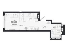 Продается Студия ЖК Ясный берег, дом 33, 28.8  м&sup2;, 4688000 рублей