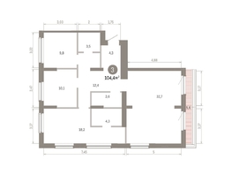 Продается 3-комнатная квартира ЖК Пшеница, 6.1, 104.37  м&sup2;, 15720000 рублей