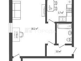 Продается 1-комнатная квартира Карла Маркса пр-кт, 31.1  м&sup2;, 4700000 рублей