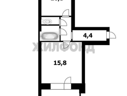 Продается 1-комнатная квартира Микрорайон тер, 37.2  м&sup2;, 3500000 рублей