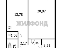 Продается 1-комнатная квартира Плющихинская ул, 48.9  м&sup2;, 3400000 рублей