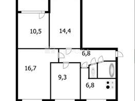 Продается 4-комнатная квартира Ленинградская ул, 68  м&sup2;, 9500000 рублей