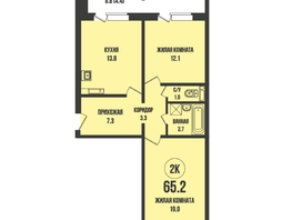 Продается 2-комнатная квартира ЖК Династия, дом 912, 65.2  м&sup2;, 7700000 рублей