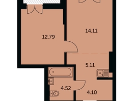 Продается 2-комнатная квартира ЖК Академия, дом 3, 41.88  м&sup2;, 9420000 рублей