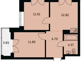 Продается 2-комнатная квартира ЖК Академия, дом 3, 48.62  м&sup2;, 10800000 рублей