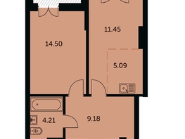 Продается 2-комнатная квартира ЖК Академия, дом 3, 45.66  м&sup2;, 10420000 рублей