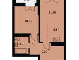 Продается 2-комнатная квартира ЖК Академия, дом 3, 42.2  м&sup2;, 9710000 рублей