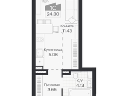 Продается Студия ЖК Базилик, дом 3, 24.3  м&sup2;, 3891000 рублей