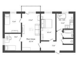 Продается 4-комнатная квартира Ударная ул, 61.7  м&sup2;, 6100000 рублей