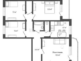 Продается 4-комнатная квартира Дуси Ковальчук ул, 82.6  м&sup2;, 9490000 рублей