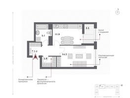 Продается 1-комнатная квартира  Дом Нобель, 43.15  м&sup2;, 12000000 рублей