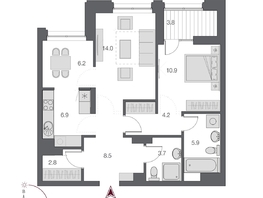 Продается 2-комнатная квартира  Дом Нобель, 64.8  м&sup2;, 15000000 рублей