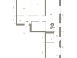 Продается 3-комнатная квартира ЖК Город на озере, 92.37  м&sup2;, 15910000 рублей