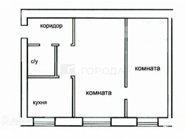 Продается 2-комнатная квартира Молодежная ул, 46  м&sup2;, 4000000 рублей