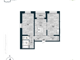 Продается 2-комнатная квартира ЖК Галактика, дом 4 Марс, 68.3  м&sup2;, 10905000 рублей
