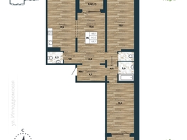 Продается 3-комнатная квартира ЖК Галактика, дом 4 Марс, 93.7  м&sup2;, 12940000 рублей
