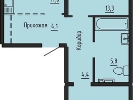 Продается 2-комнатная квартира ЖК Самоцветы, Бирюза дом 3, 65  м&sup2;, 6300000 рублей