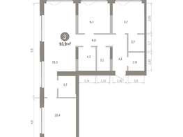Продается 3-комнатная квартира ЖК Европейский берег, дом 45, 93.93  м&sup2;, 13680000 рублей