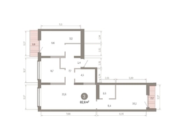 Продается 3-комнатная квартира ЖК Европейский берег, дом 46, 82.56  м&sup2;, 11130000 рублей
