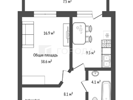 Продается 1-комнатная квартира Титова ул, 38.6  м&sup2;, 5750000 рублей