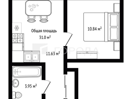 Продается 1-комнатная квартира Сухарная ул, 31  м&sup2;, 7800000 рублей