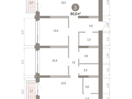 Продается 3-комнатная квартира ЖК Европейский берег, дом 32, 90  м&sup2;, 12270000 рублей
