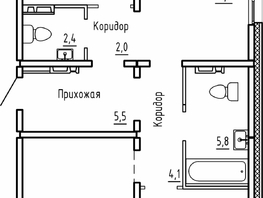 Продается 3-комнатная квартира ЖК Самоцветы, Бирюза дом 1, 89.4  м&sup2;, 7300000 рублей