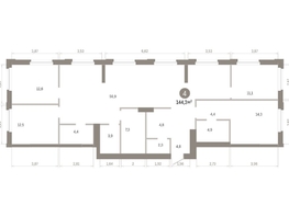 Продается 4-комнатная квартира ЖК Город на озере, 144.28  м&sup2;, 27060000 рублей