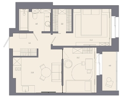 Продается 2-комнатная квартира ЖК Калининский квартал, дом 3, 49.2  м&sup2;, 8659200 рублей