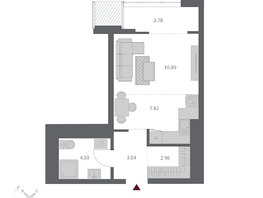 Продается Студия ЖК Беринг, дом 3, 33.58  м&sup2;, 6790000 рублей