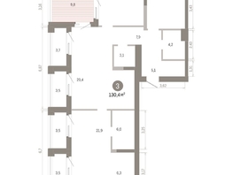 Продается 3-комнатная квартира ЖК Город на озере, 130.39  м&sup2;, 28120000 рублей