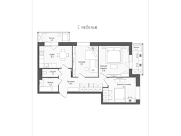Продается 3-комнатная квартира ЖК Тетрис, корпус 2, 76.8  м&sup2;, 13268150 рублей