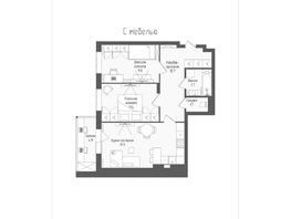 Продается 3-комнатная квартира ЖК Тетрис, корпус 2, 63.9  м&sup2;, 11684450 рублей