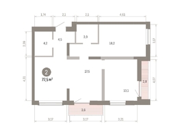 Продается 2-комнатная квартира ЖК Европейский берег, дом 46, 77.49  м&sup2;, 12320000 рублей
