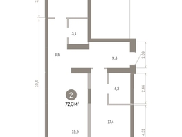 Продается 2-комнатная квартира ЖК Европейский берег, дом 46, 72.31  м&sup2;, 11570000 рублей