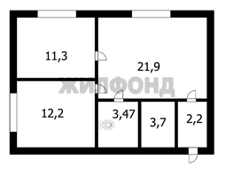Продается 3-комнатная квартира Рубежная ул, 56.9  м&sup2;, 4990000 рублей