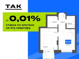 Продается 1-комнатная квартира  Квартал ЩА, 36  м&sup2;, 7990000 рублей