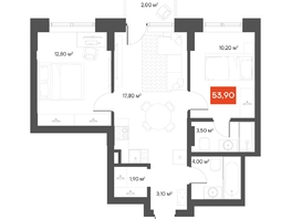Продается 2-комнатная квартира  Квартал ЩА, 53.9  м&sup2;, 11590000 рублей
