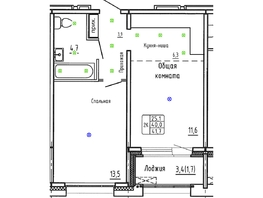 Продается 2-комнатная квартира ЖК Гренландия, Лес дом №6, 41.7  м&sup2;, 6990000 рублей