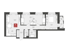 Продается 3-комнатная квартира ЖК Промышленная 7, 63.25  м&sup2;, 10828595 рублей