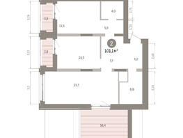 Продается 2-комнатная квартира ЖК Европейский берег, дом 32, 101.09  м&sup2;, 17900000 рублей