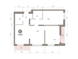 Продается 2-комнатная квартира ЖК Европейский берег, дом 46, 77.58  м&sup2;, 12440000 рублей