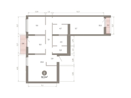 Продается 3-комнатная квартира ЖК Европейский берег, дом 46, 92.85  м&sup2;, 13370000 рублей